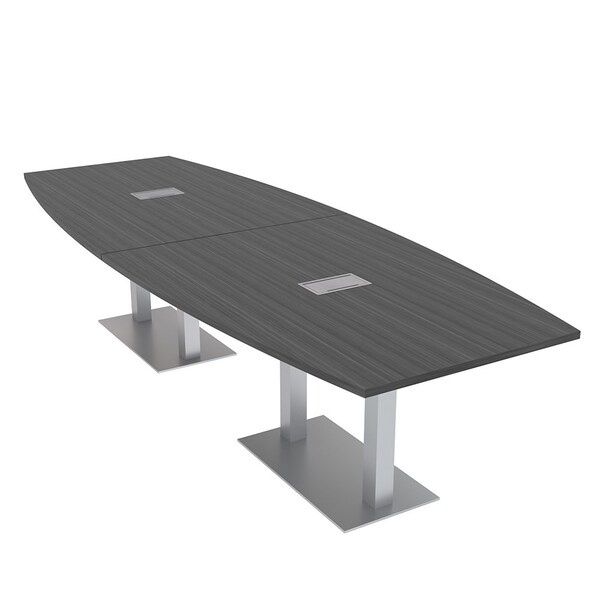 Skutchi Designs 45 in W, 144 in L, 29 in H, Engineered Wood Top, Grey HAR-BOT-46x143-DOU-ELEC-ASIANNIGHT - main